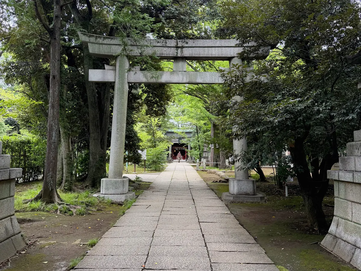 閑静な住宅街に佇む神社 = 2026年8月16日 赤坂氷川神社